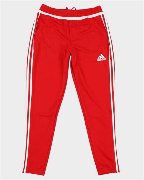 adidas red white tracksuit.